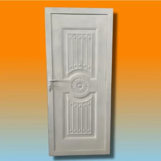 puerta metalica sencilla estampada 0,09x2,10 modelo flor