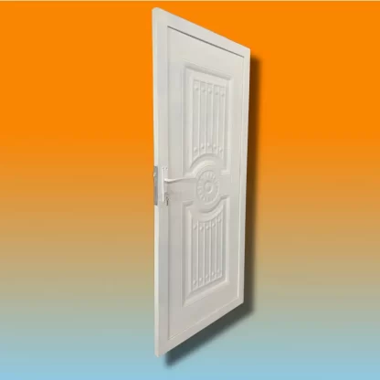 puerta metalica sencilla estampada 0,09x2,10 modelo flor