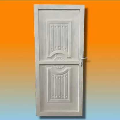 puerta metalica sencilla estampada 0,09x2,10 modelo flor